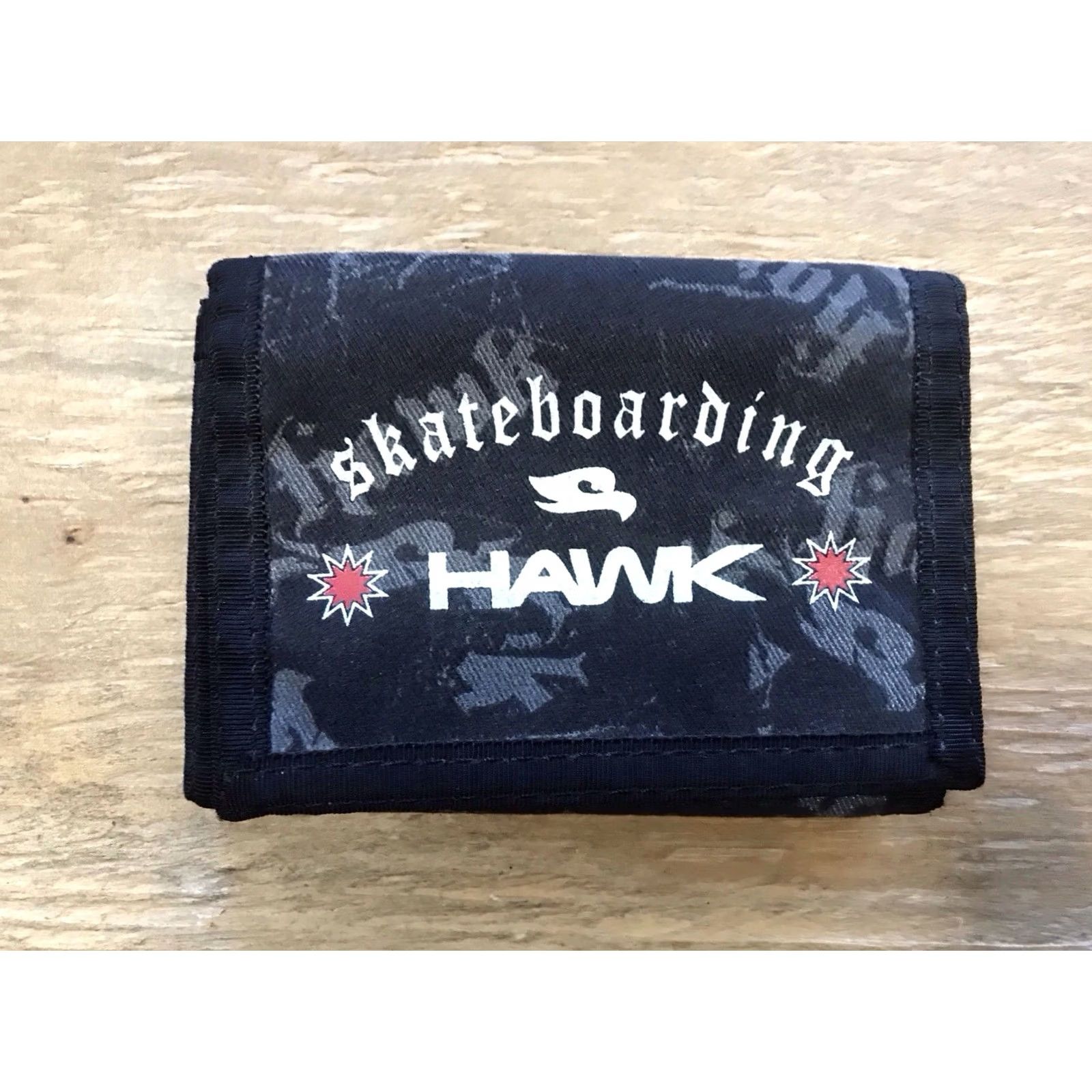 J Brand VINTAGE Tony Hawk Wallet Trifold Camo Black/grey 2000s Skateboarding Mens Size ONE SIZE - 2 Thumbnail