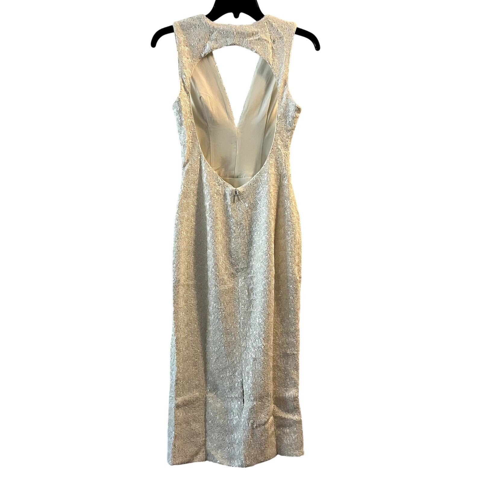 Dress the Population Dress the Population Rani Plunging Sequin Dress White size S Size S / US 4 / IT 40 - 3 Thumbnail