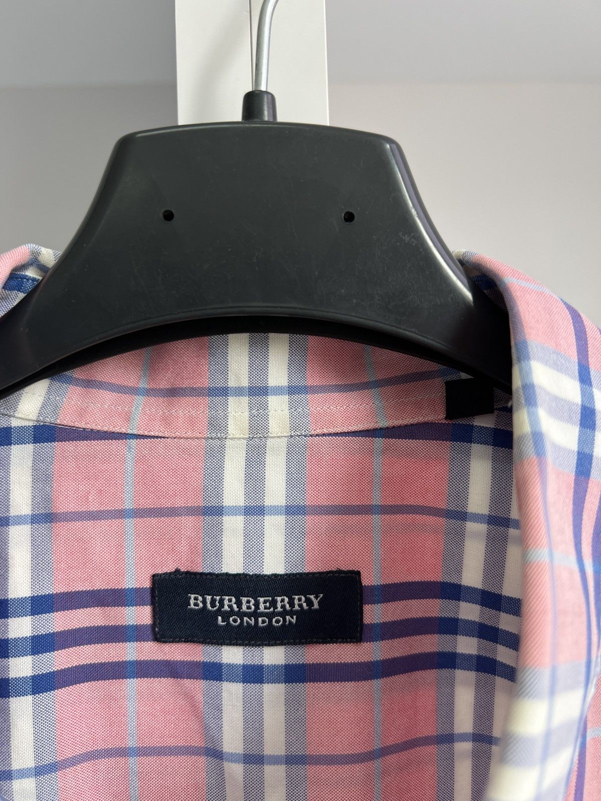 Burberry × Vintage VintageBurberry Check Button-Down Shirt Pink Checked Size US L / EU 52-54 / 3 - 6 Thumbnail