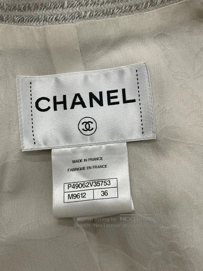 Chanel Chanel Silver Gray Pattern Four-Pocket Blazer. Size US M / EU 48-50 / 2 - 4 Thumbnail