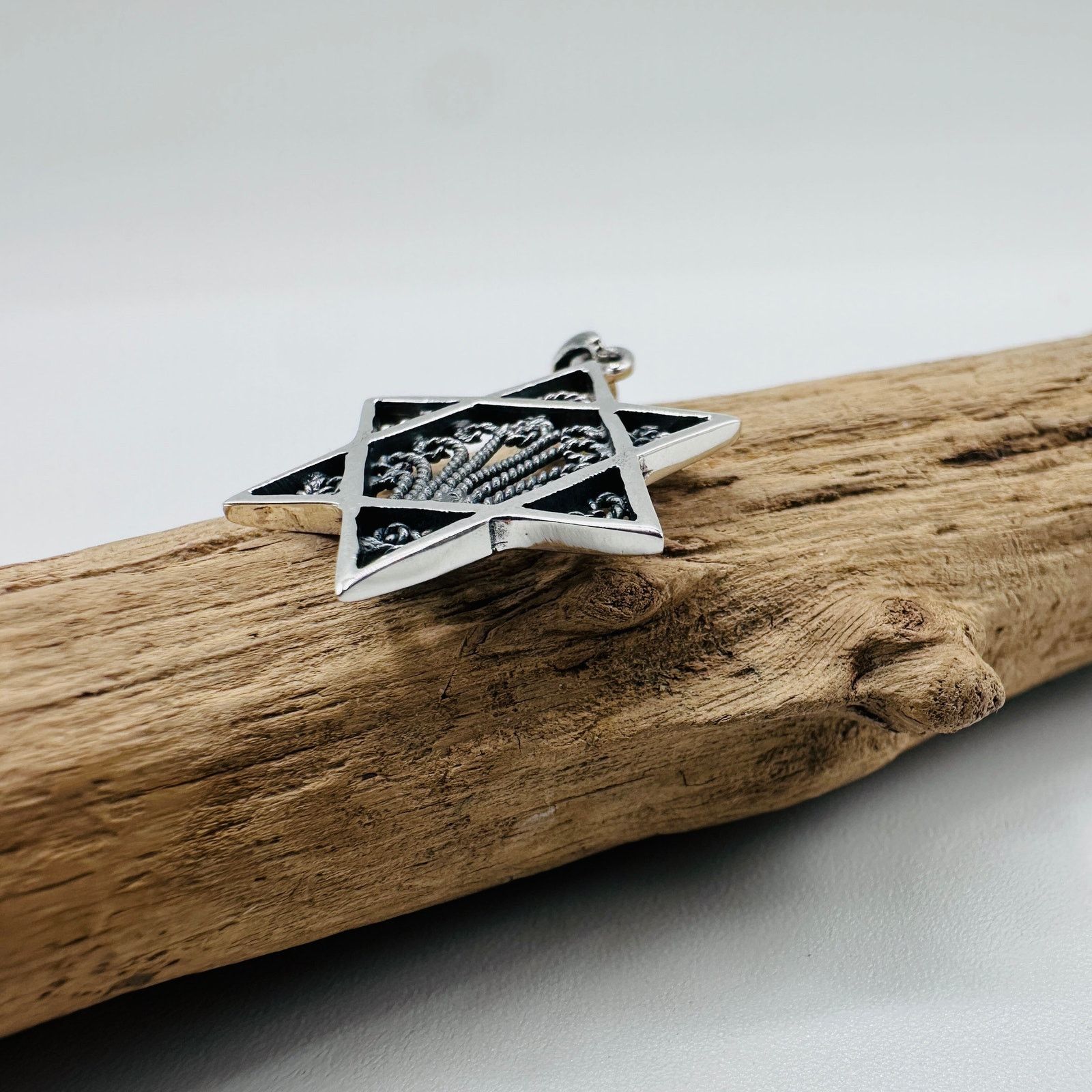 The Unbranded Brand Sterling Silver Star of David Filigree Pendant, Israel Size ONE SIZE - 3 Thumbnail