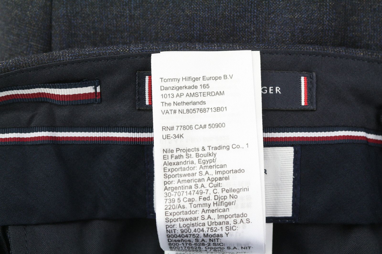 Tommy Hilfiger LARDINI 46 Blue Patterned Wool Cashmere Slim Trousers 85318 Size US 30 / EU 46 - 13 Thumbnail