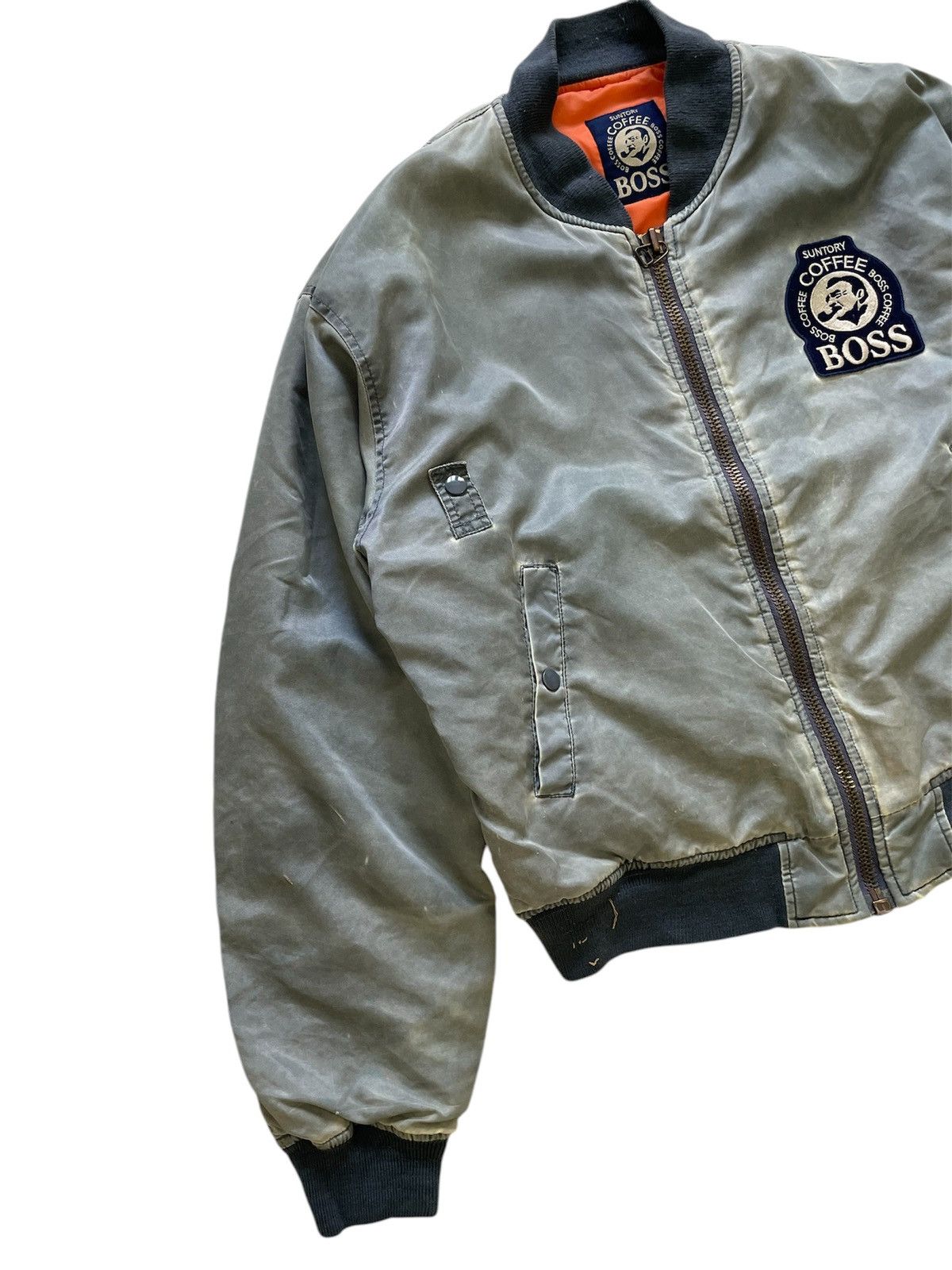 Vintage Vintage Suntory Boss Coffee Sun Faded Ma-1 Bomber Jacket Size US XL / EU 56 / 4 - 5 Thumbnail