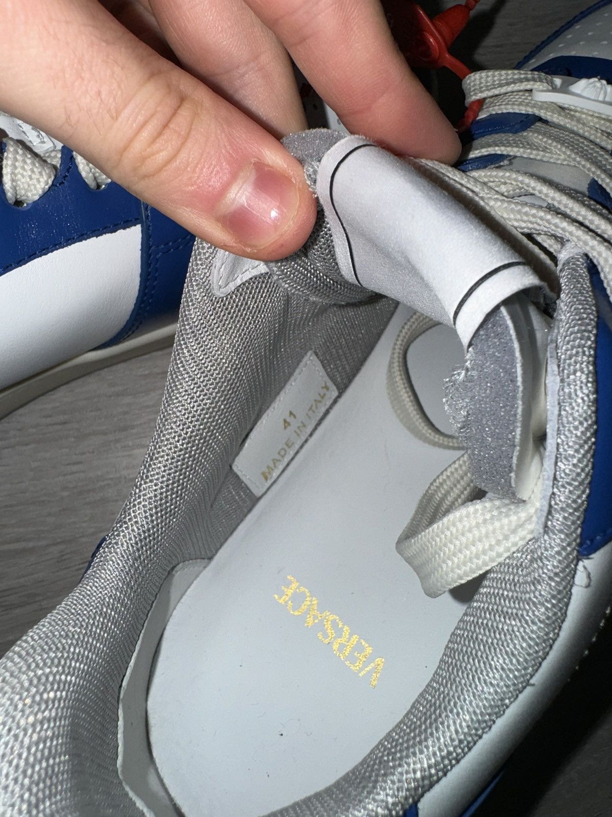 Versace Versace Blue/White Sneakers Size US 8 / EU 41 - 4 Thumbnail