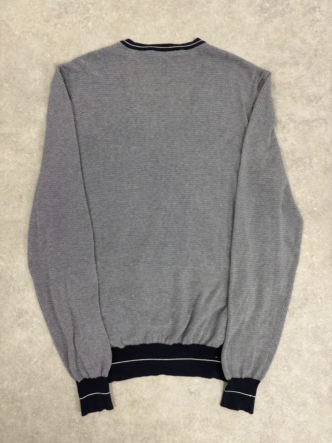 Dsquared2 SS2011 Dsquared2 Navy & White Wool Striped Cardigan Size US M / EU 48-50 / 2 - 6 Thumbnail