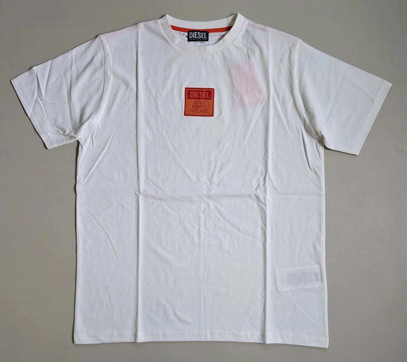Diesel DIESEL White T-Shirt With Logo Patch FTP 4107 Size US L / EU 52-54 / 3 - 2 Thumbnail