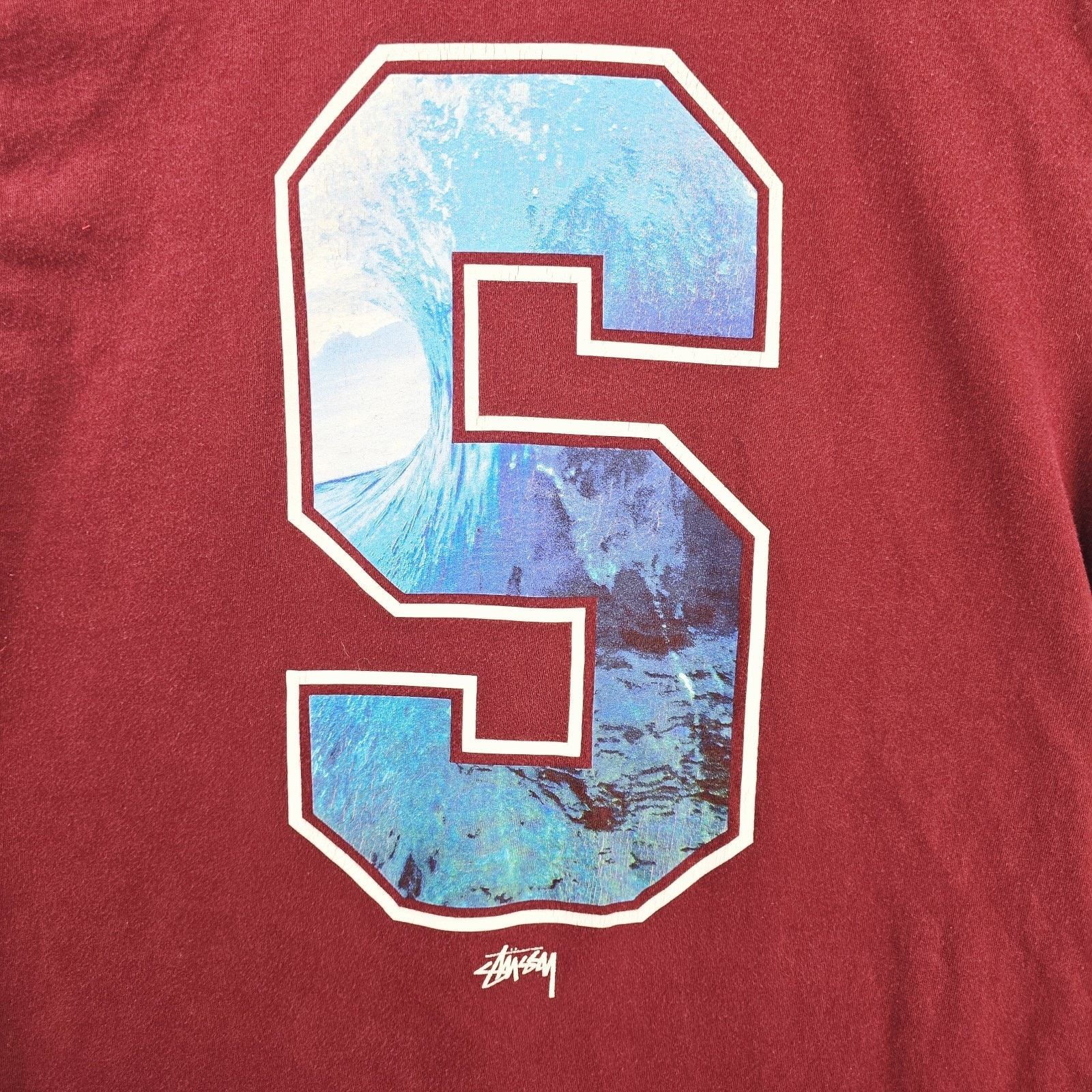 Stussy Stussy Wave Shirt Mens Medium Red Big S 80 Surf Double-sided Size US M / EU 48-50 / 2 - 3 Thumbnail