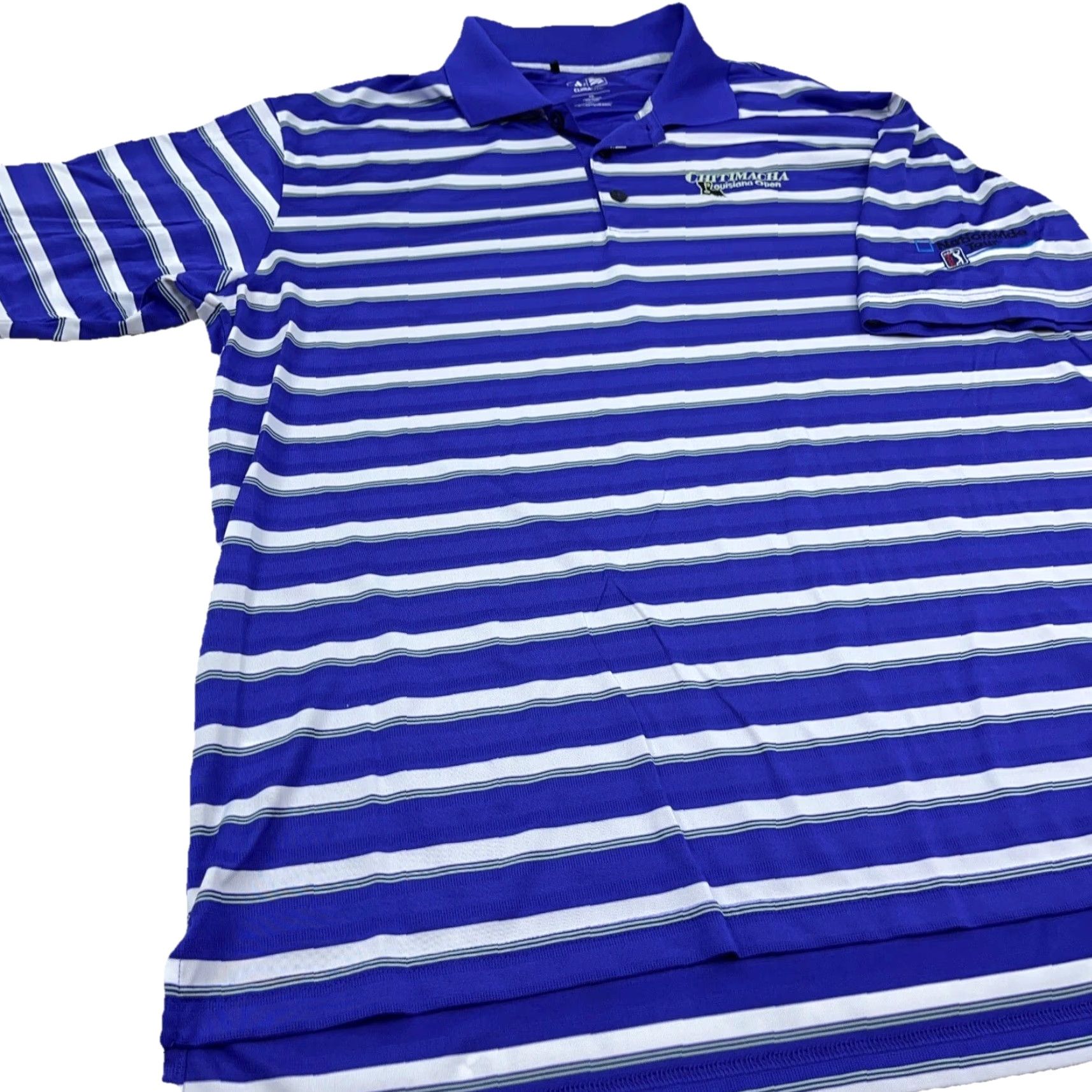 Adidas Adidas Golf Polo Shirt Men XL Purple Striped Performance Chitimacha Clima Lite Size US XL / EU 56 / 4 - 6 Thumbnail