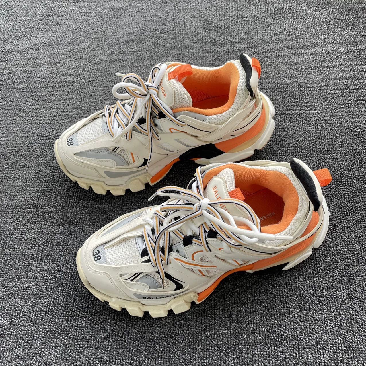 Balenciaga Balenciaga Track 38 White Orange 95new Size US 7.5 / IT 37.5 - 1 Thumbnail