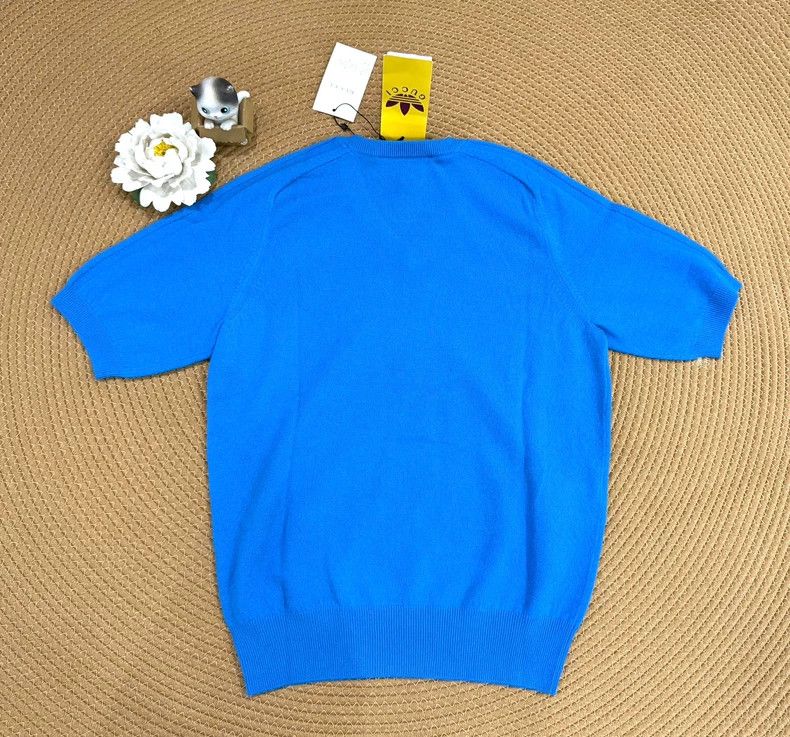 Gucci GucciAdidas co-branded blue V-neck short sleeves 2503-Nexta Size US XS / EU 42 / 0 - 8 Thumbnail