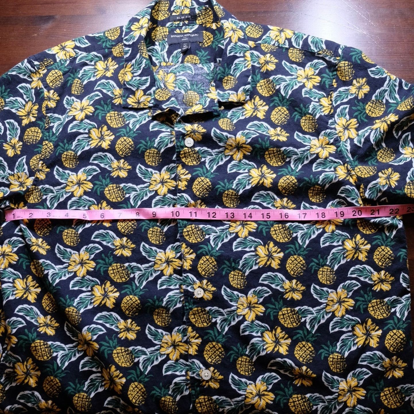 Banana Republic Banana Republic Linen Slim Fit Button Down Hawaiian Shirt XL Size US XL / EU 56 / 4 - 8 Thumbnail