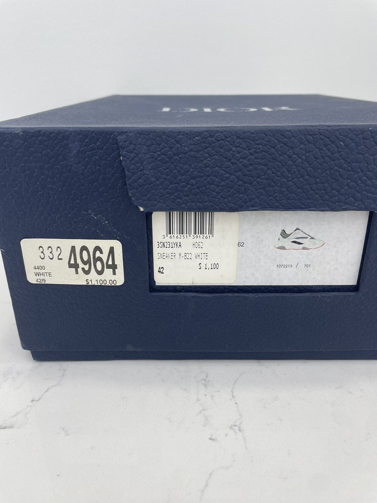 Dior Dior B22 white with orange bottom Size US 9 / EU 42 - 8 Thumbnail