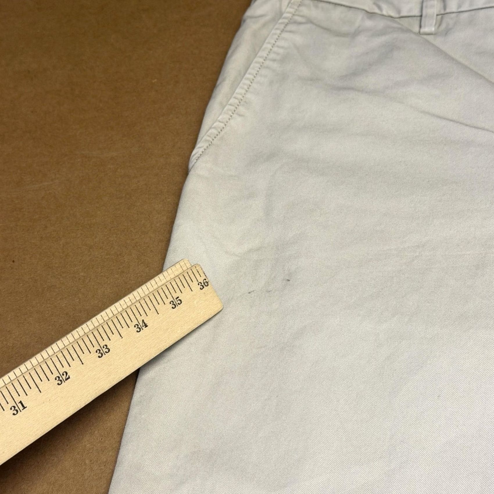 Armani Exchange Armani Exchange Pants Mens 33x30 Khaki Beige Chino Flat Front Straight Casual Size US 33 - 2 Thumbnail