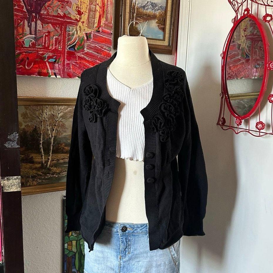 Other dkny jeans black knit cardigan Size XL / US 12-14 / IT 48-50 - 1 Thumbnail