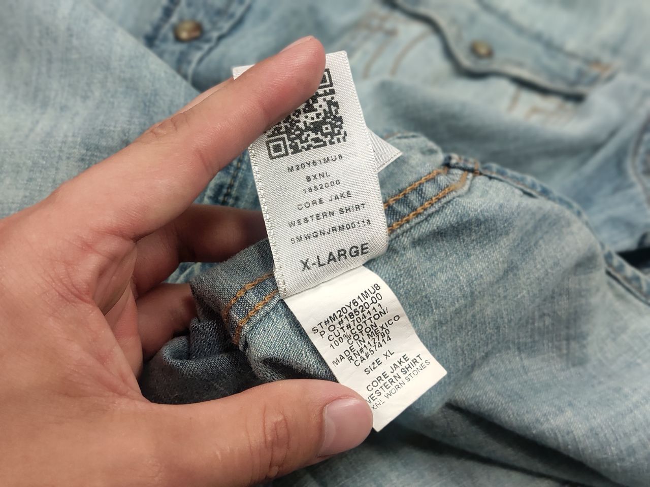 True Religion True Religion Vintage Core Jacket western denim faded shirt Size US XL / EU 56 / 4 - 15 Thumbnail