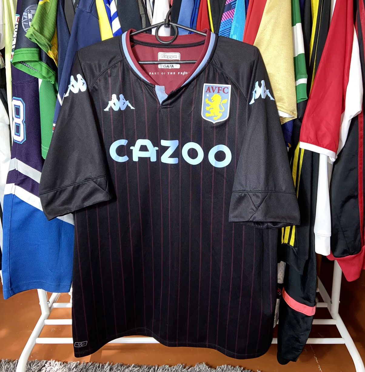 Vintage ASTON VILLA KAPPA GARA KOMBAT PRO SOCCER BLOCK CORE JERSEY Size US XL / EU 56 / 4 - 1 Thumbnail