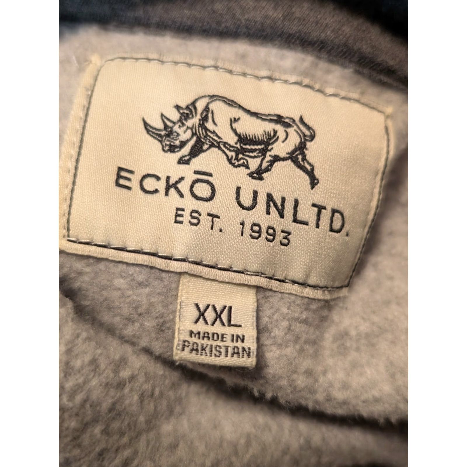 Ecko Unltd. VINTAGE Ecko Unltd Hoodie Mens 2XL Full Zip Embroidered Rhino Logo Gray 90s Y2K Streetwear Mens Size US XXL / EU 58 / 5 - 6 Thumbnail