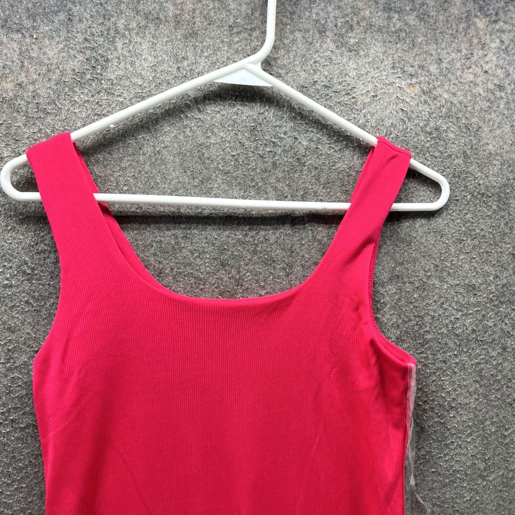 Vintage A New Day Dress Womens XS Pink Ribbed Knit Scoop Neck Tank Mini Bodycon Casual Size XS / US 0-2 / IT 36-38 - 6 Thumbnail