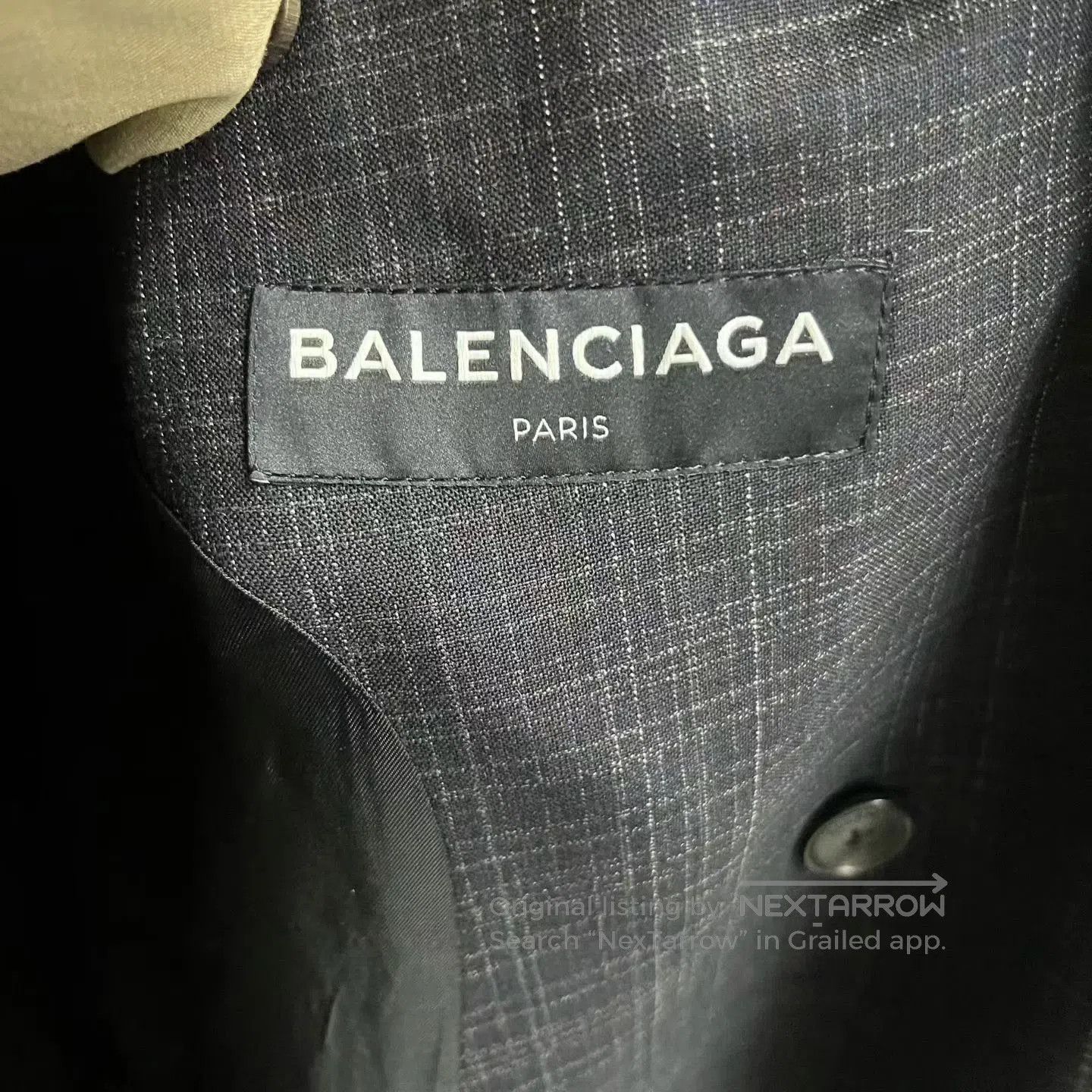 Balenciaga Balenciaga Gray Logo Embroidered Stripe Coat. Size US S / EU 44-46 / 1 - 3 Thumbnail