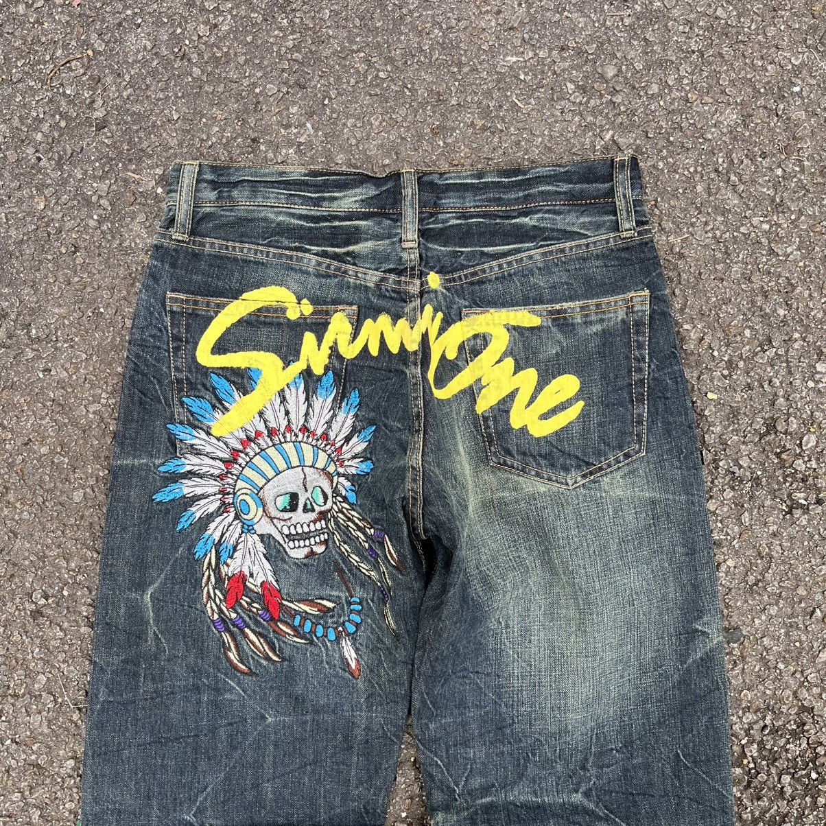 Hysteric Glamour Japanese Skull Embroidered Jeans Distressed Punk Denim Size US 28 / EU 44 - 11 Thumbnail