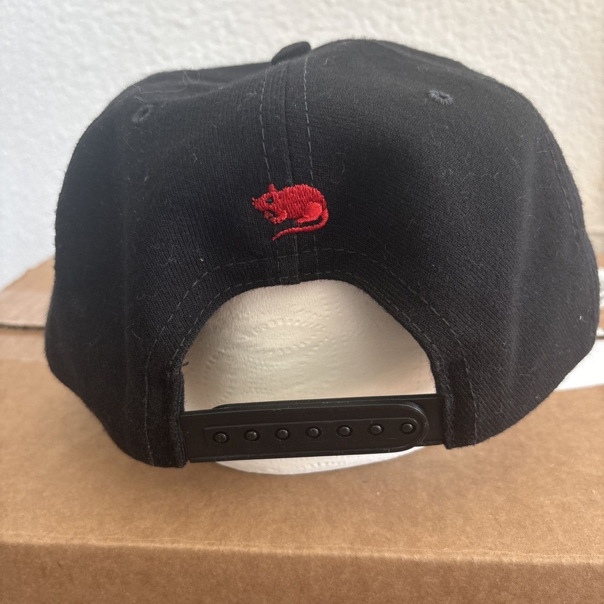 Stray Rats 2015 Red on Black Arch Logo cap | Grailed