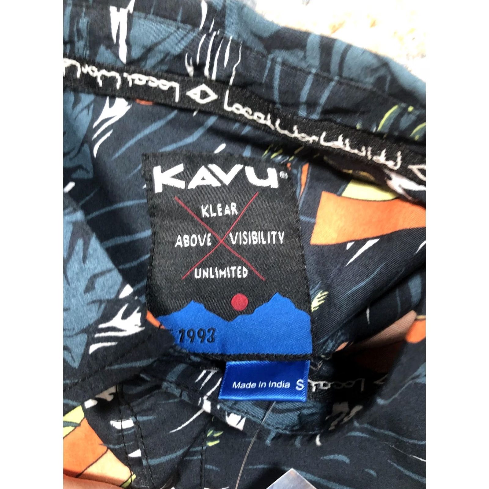 KAVU KAVU Shirt Mens Small Multicolor Sailboat Graphic Short Sleeve Button Up Casual Size US S / EU 44-46 / 1 - 6 Thumbnail