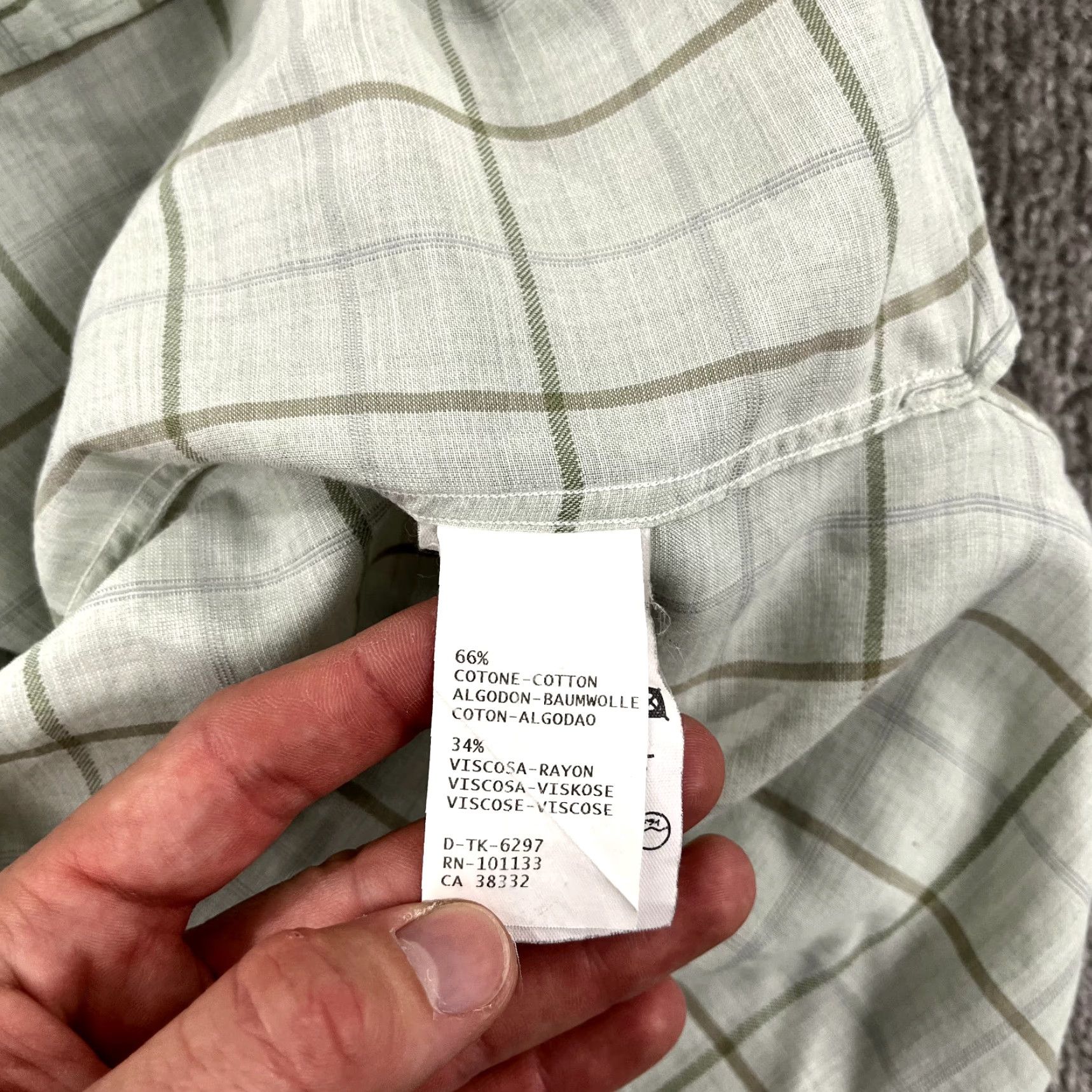 Ermenegildo Zegna ERMENEGILDO ZEGNA Shirt Men Large Sea Foam Green Button Up Long Sleeve Top Italy Size US L / EU 52-54 / 3 - 6 Thumbnail