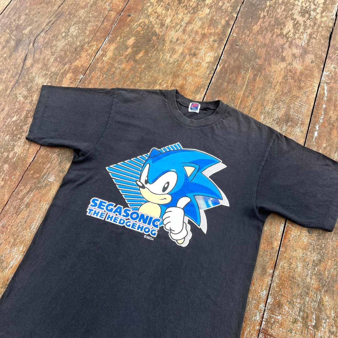Anime Vintage 90s Thrashed Faded Segasonic The Hedgehog Sega Shirt Size US L / EU 52-54 / 3 - 1 Thumbnail
