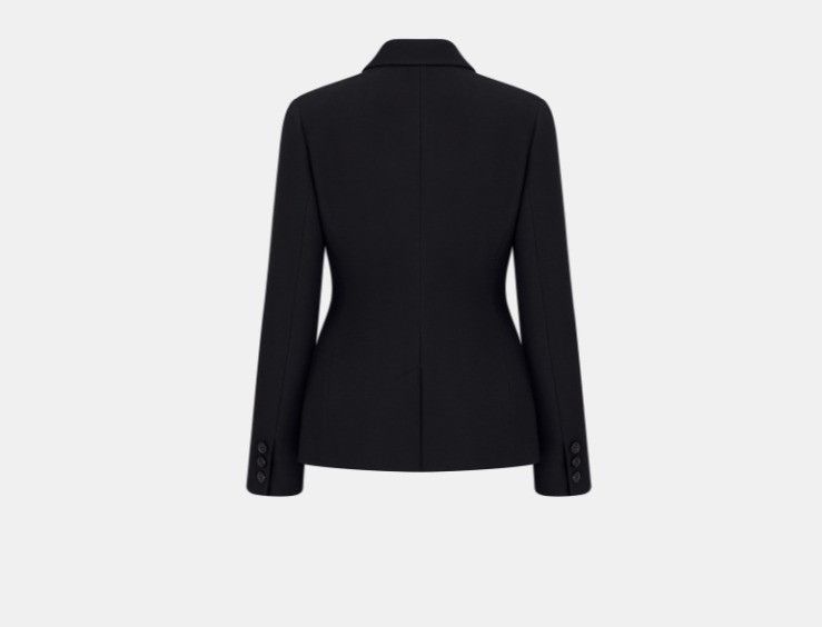 Dior o1w1db10425 221V06A Fitted Jacket in Black Size XL / US 12-14 / IT 48-50 - 2 Thumbnail