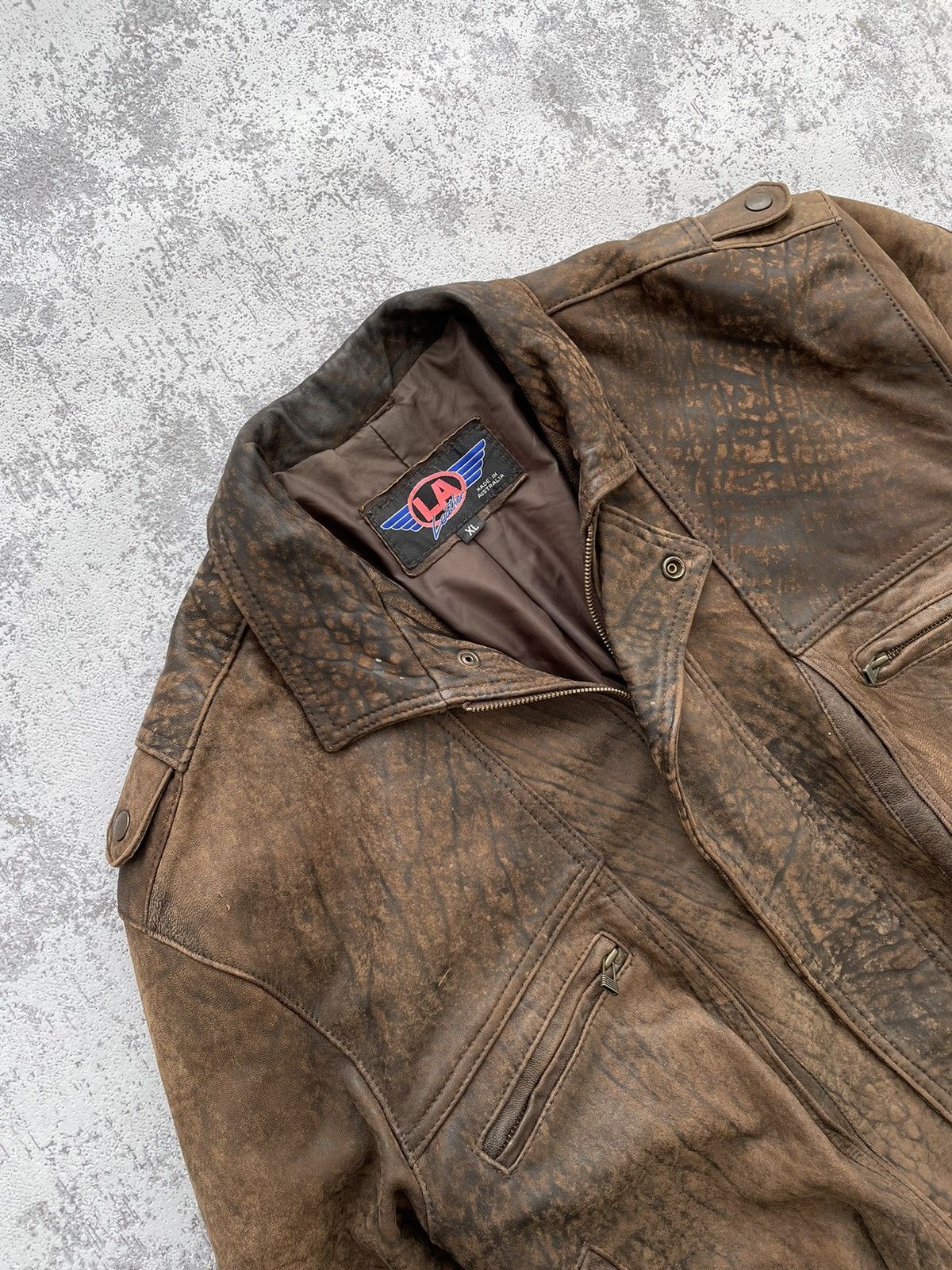 Avirex × Vintage Vintage LA Leather Aviator Retro Pilot Bomber Jacket Size US XL / EU 56 / 4 - 5 Thumbnail