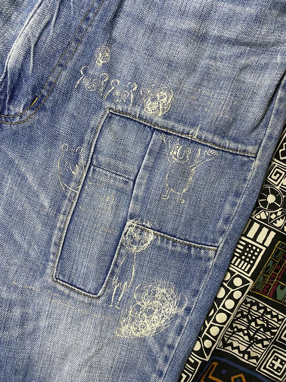 Issey Miyake × Japanese Brand × Ne-Net Ne-net issey miyake patcwork art jeans Size US 30 / EU 46 - 4 Thumbnail