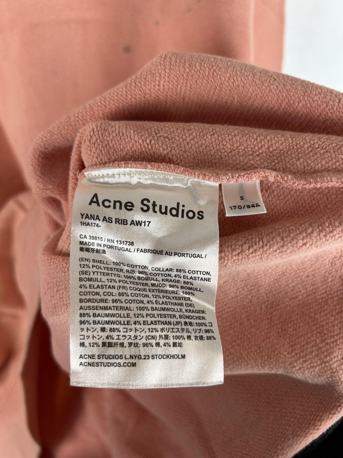 Acne Studios Acne Neck Logo Sweatshirt Size US S / EU 44-46 / 1 - 5 Thumbnail