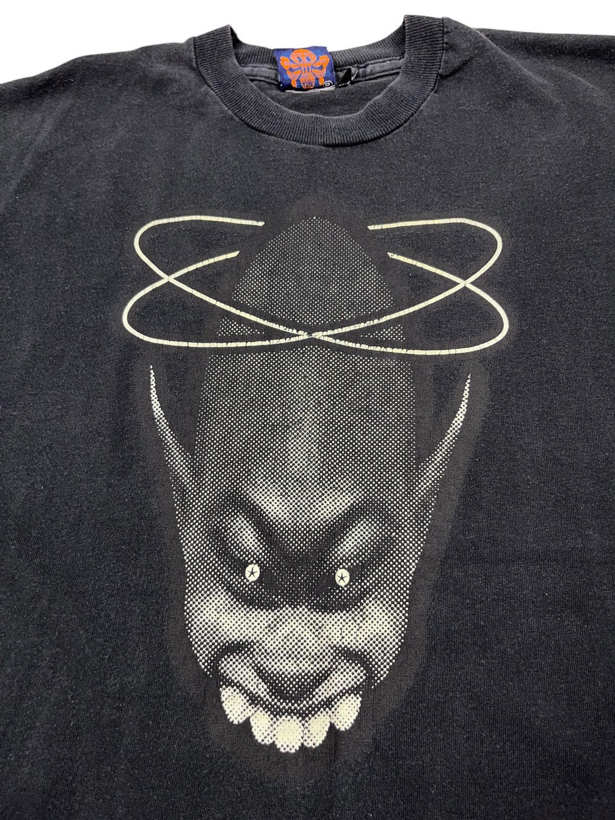 Thunderdome Vintage 90s SpaceHead Aphex Twin Style T-Shirt Techno Rave Size US XL / EU 56 / 4 - 10 Thumbnail