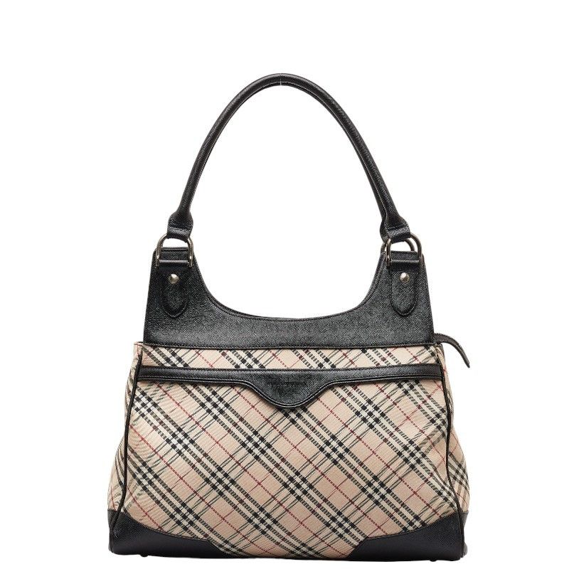 image of Burberry Nova Check Shoulder Bag in Brown, Women's