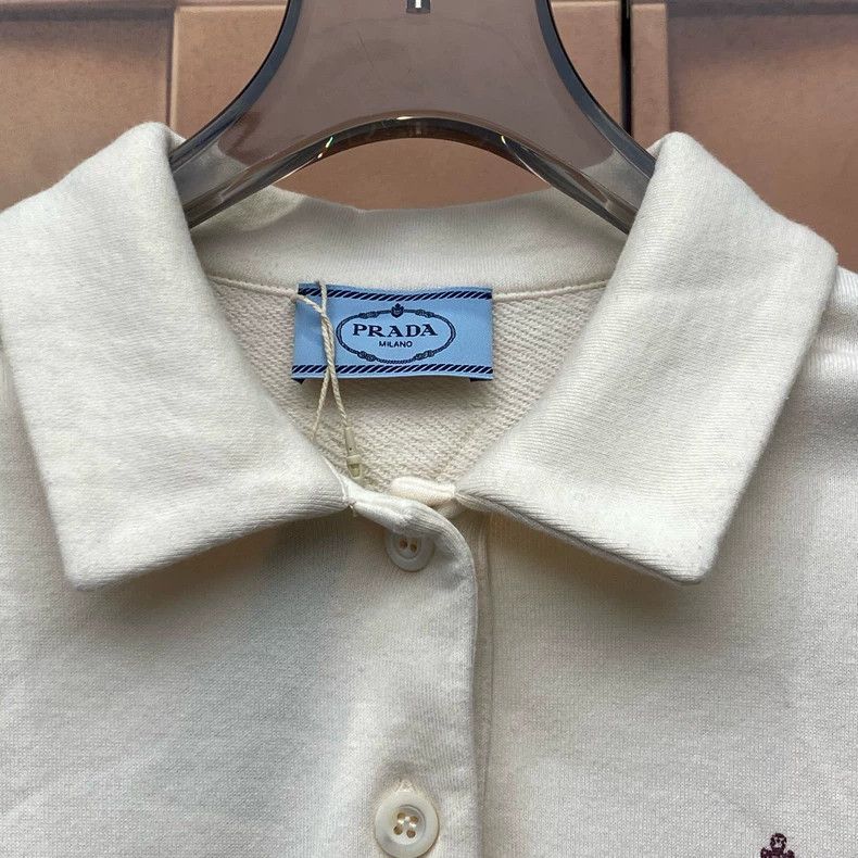 Prada Prada 24ss popular milky white slogan logo dress 2502-Nexta Size S / US 4 / IT 40 - 3 Thumbnail