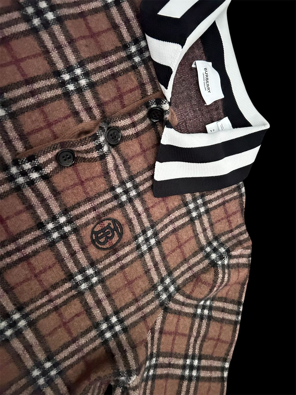 Burberry Burberry Monogram Wool Polo Shirt Size US XS / EU 42 / 0 - 3 Thumbnail