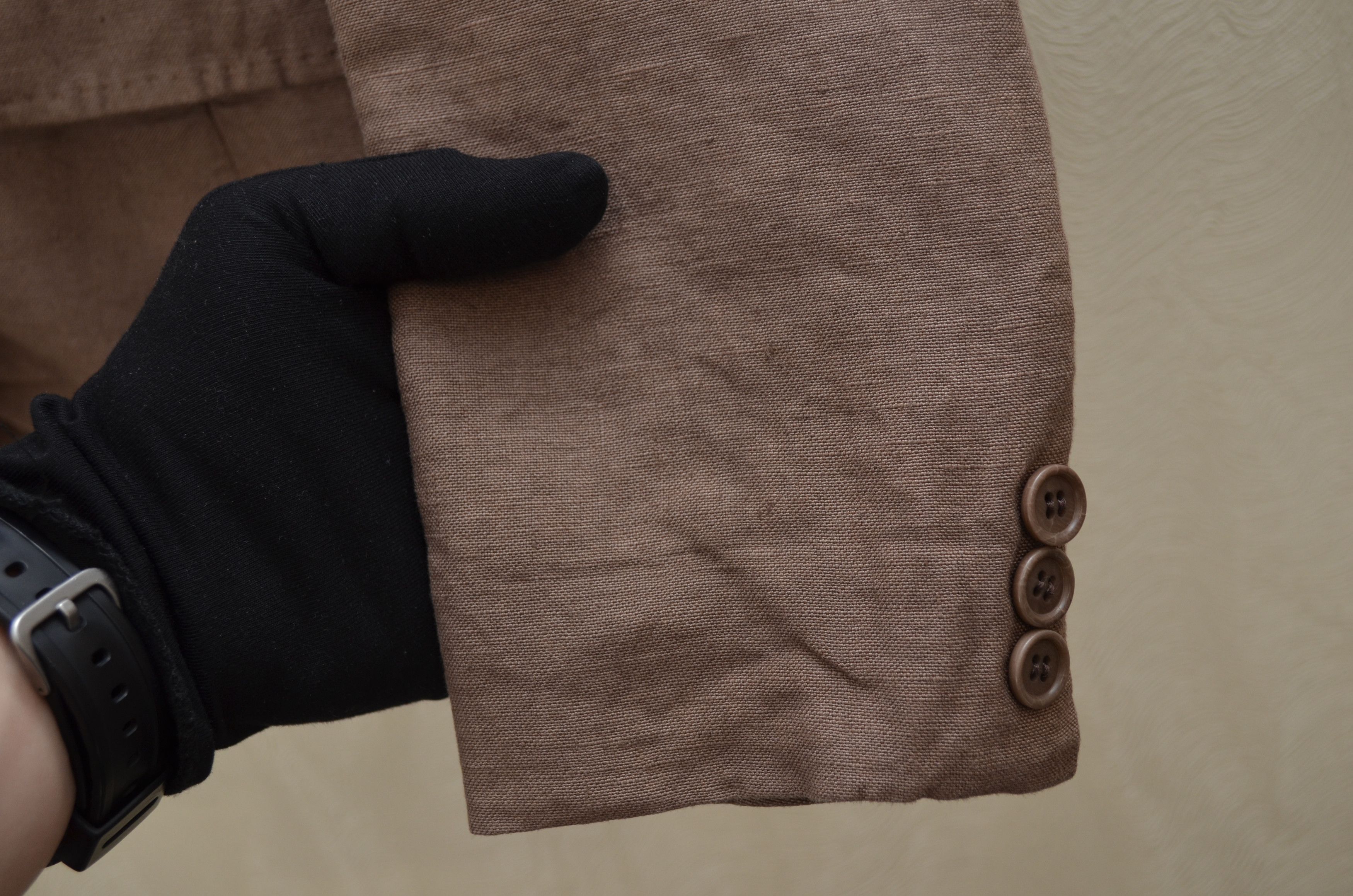 C.P. Company × Designer × Vintage CP Company Womens 100% Linen Brown Blazer Jacket Size M / US 6-8 / IT 42-44 - 4 Thumbnail