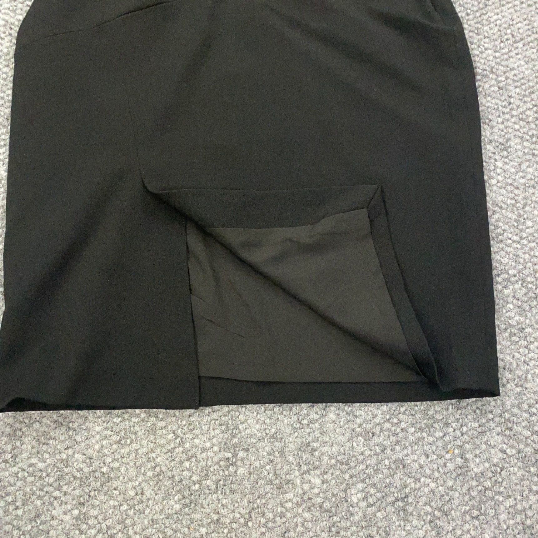 White House Black Market White House Black Market Womens Skirt Size 00 Black Pencil Zipper Lined Slit Stretch Knee Length Solid Size 24" / US 00 / IT 34 - 3 Thumbnail