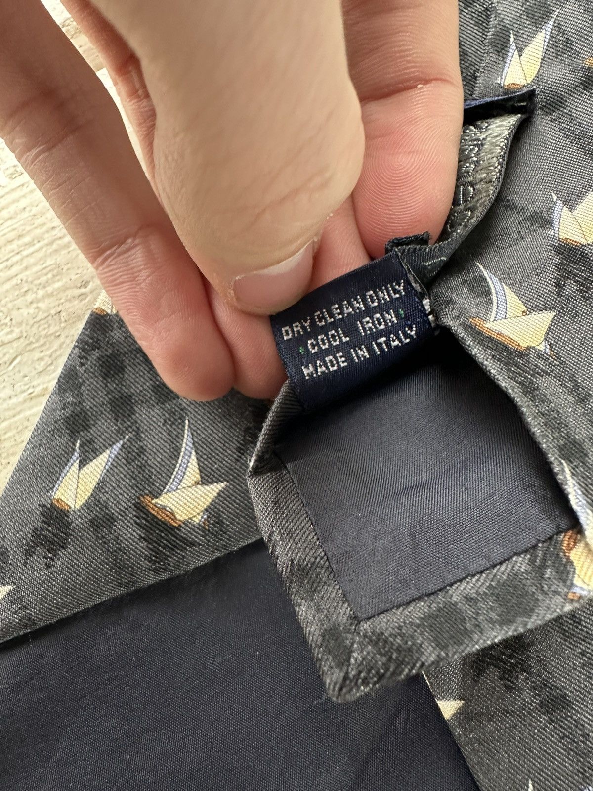 Burberry × Vintage 🚨Vintage 90s Burberrys Embroidered ship LOGO tie monogram Size ONE SIZE - 6 Thumbnail