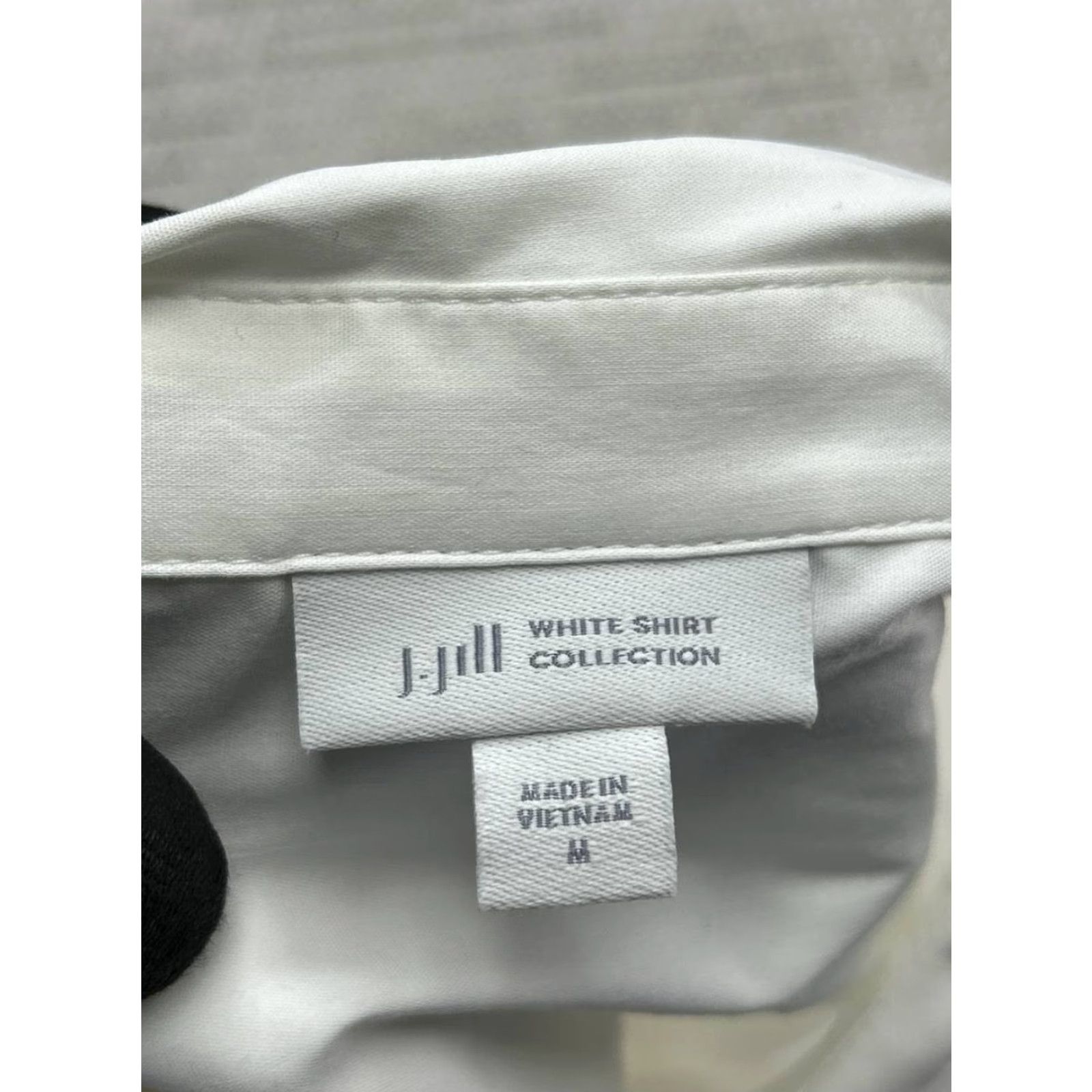 J. Jill J Jill Shirt Womens Medium White Stretch Jewel Crystal Buttons Button Up Top Size M / US 6-8 / IT 42-44 - 4 Thumbnail