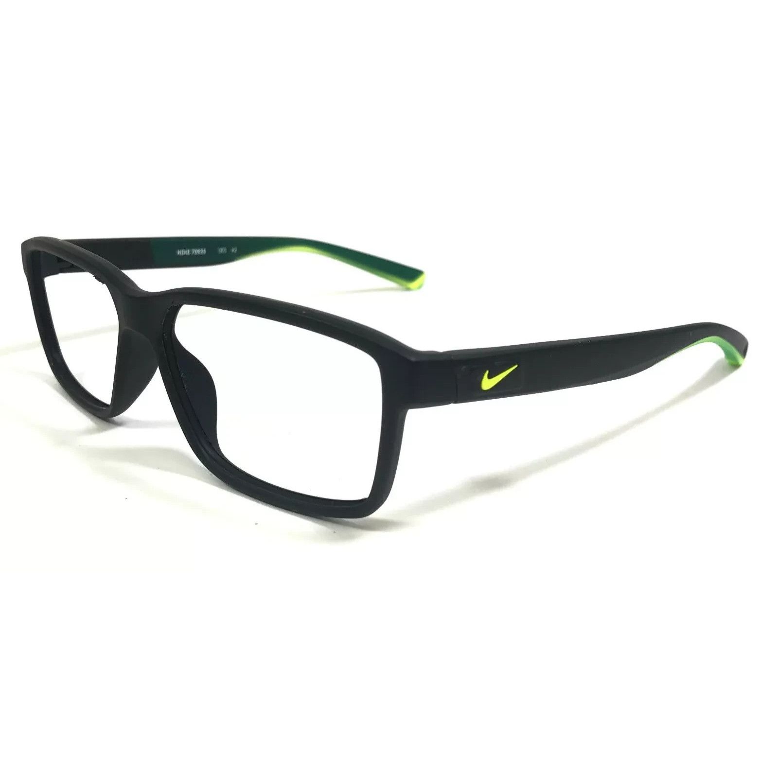 Nike NIKE 7092S 001 BLACK/GREEN EYEGLASSES FRAMES 55-14-140 Size ONE SIZE - 1 Thumbnail