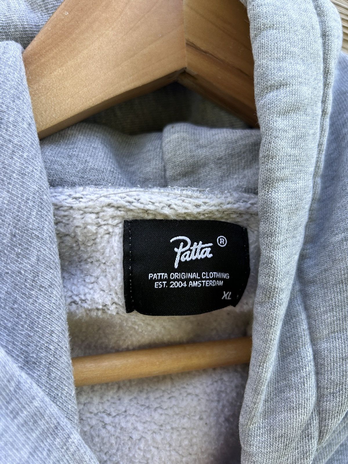 Patta Patta Webbed Smiley Back Logo Hoodie In Grey Size US XL / EU 56 / 4 - 9 Thumbnail