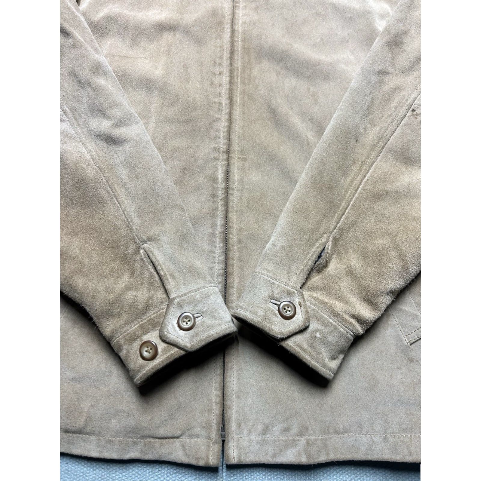 Vintage VINTAGE L’Homme suede leather jacket quilt lined insulated beige tan mens Medium Jacket Mens Beige L’Homme Bomber Leather Insulated Vintage Size US M / EU 48-50 / 2 - 2 Thumbnail