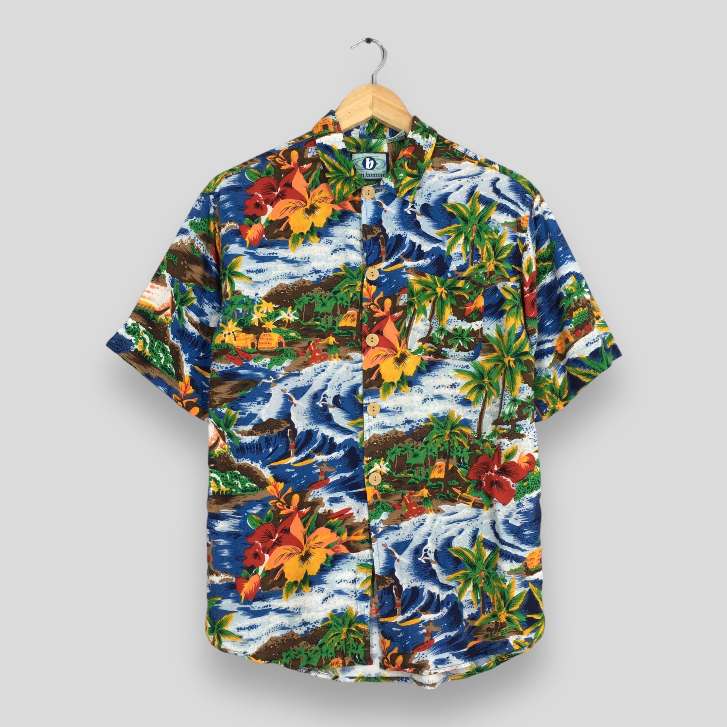 Other 90s Hawaiian Coconut Tree Beach View Button Up Shirt Small Size US S / EU 44-46 / 1 - 1 Thumbnail