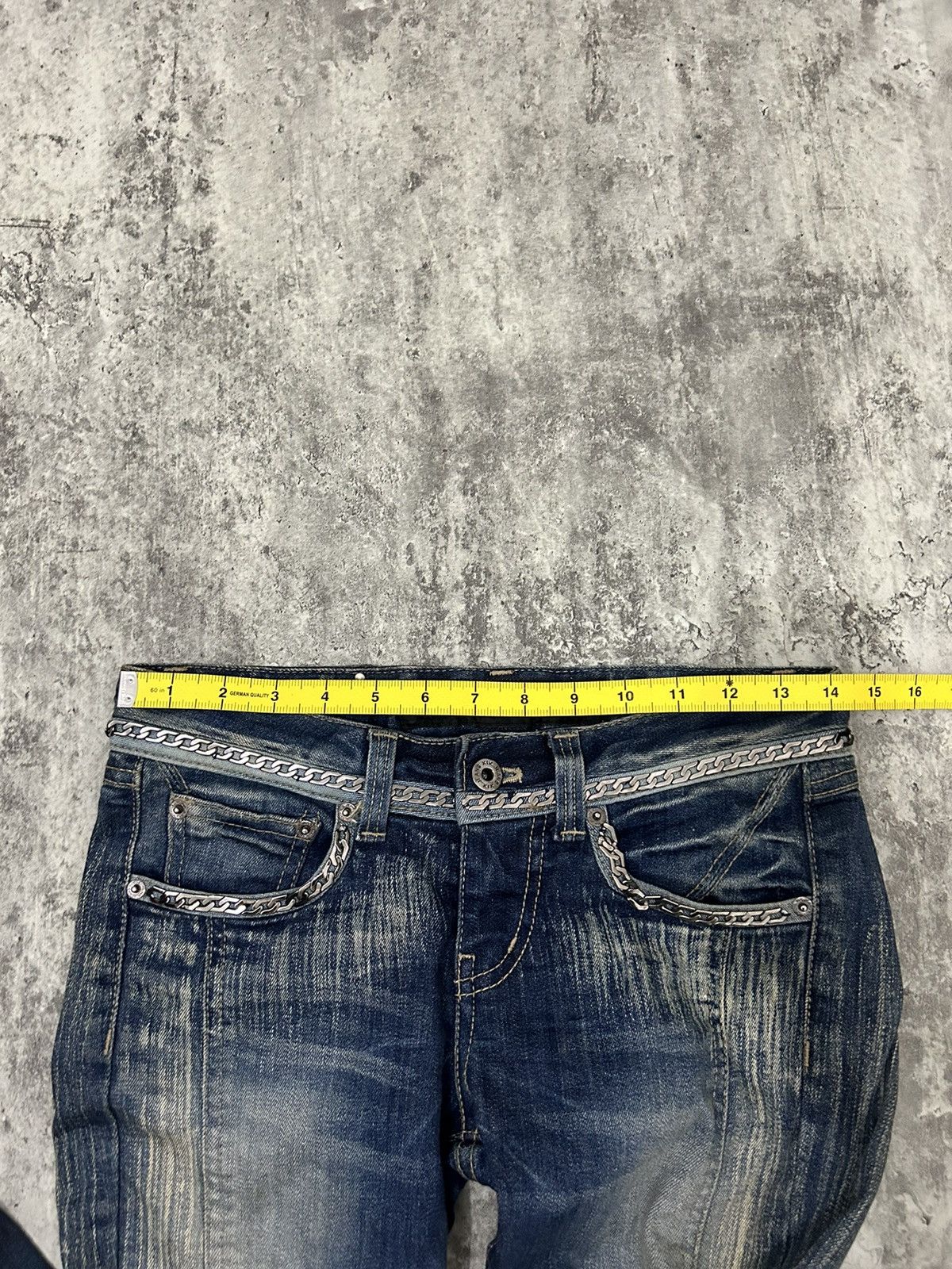 If Six Was Nine × Japanese Brand × Le Grande Bleu (L.G.B.) XIX Denim Chain Boot Cut Mudwash Pants Size US 28 / EU 44 - 15 Thumbnail