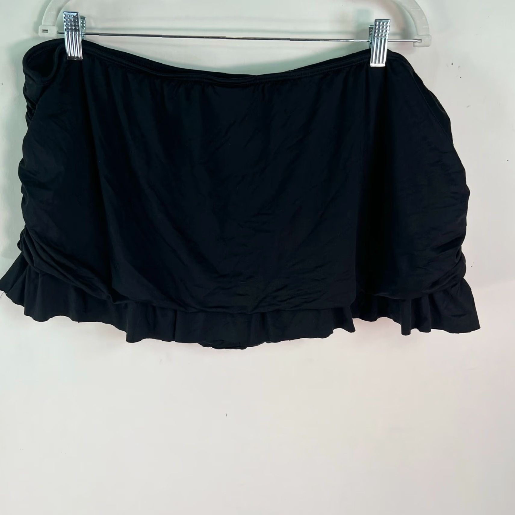 Apt. 9 New Apt. 9 Swimwear Womens Side Tabbed Ruffled Skirt Bikini Bottom SZ 24W Black Size 42" / US 20 - 4 Thumbnail