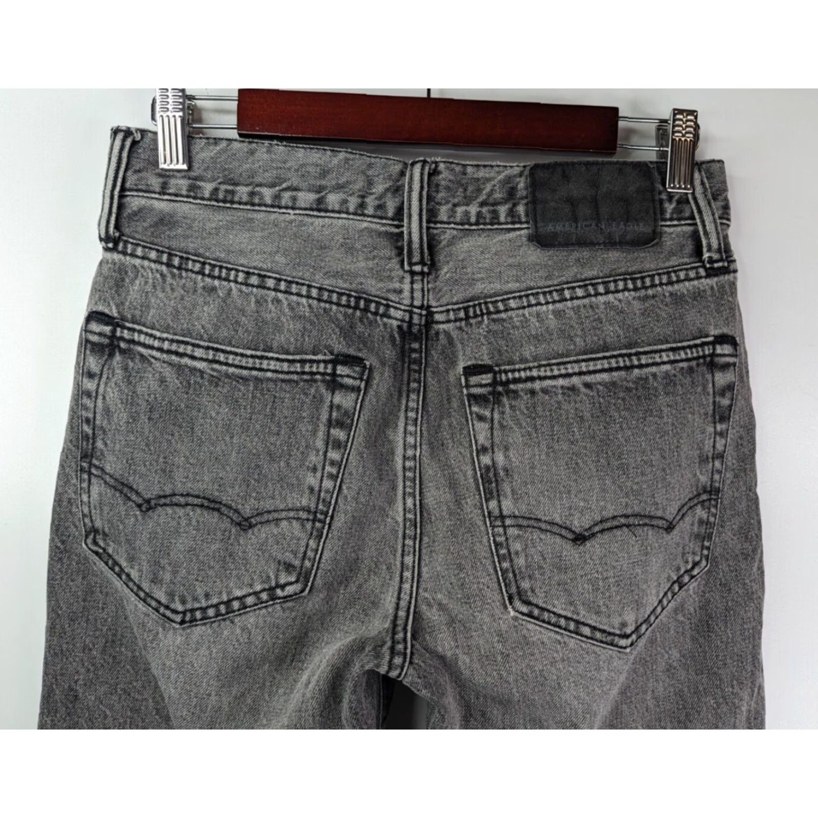 American Eagle Outfitters American Eagle Outfitters Jeans Men 29 Black Charcoal Wash Denim 5-Pocket Tapered Inseam 30 in Button Zip Regular Size Type Mens Size US 29 - 6 Thumbnail