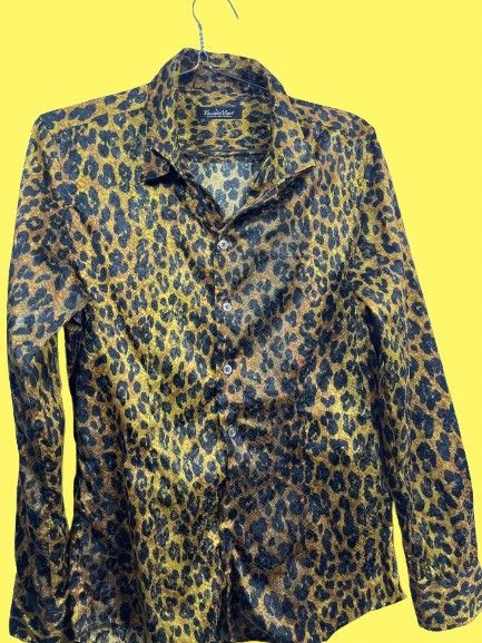 Tornado Mart Vintage Japanese Brand Tornado Mart Button Up Leopard Design Size M / US 6-8 / IT 42-44 - 1 Thumbnail