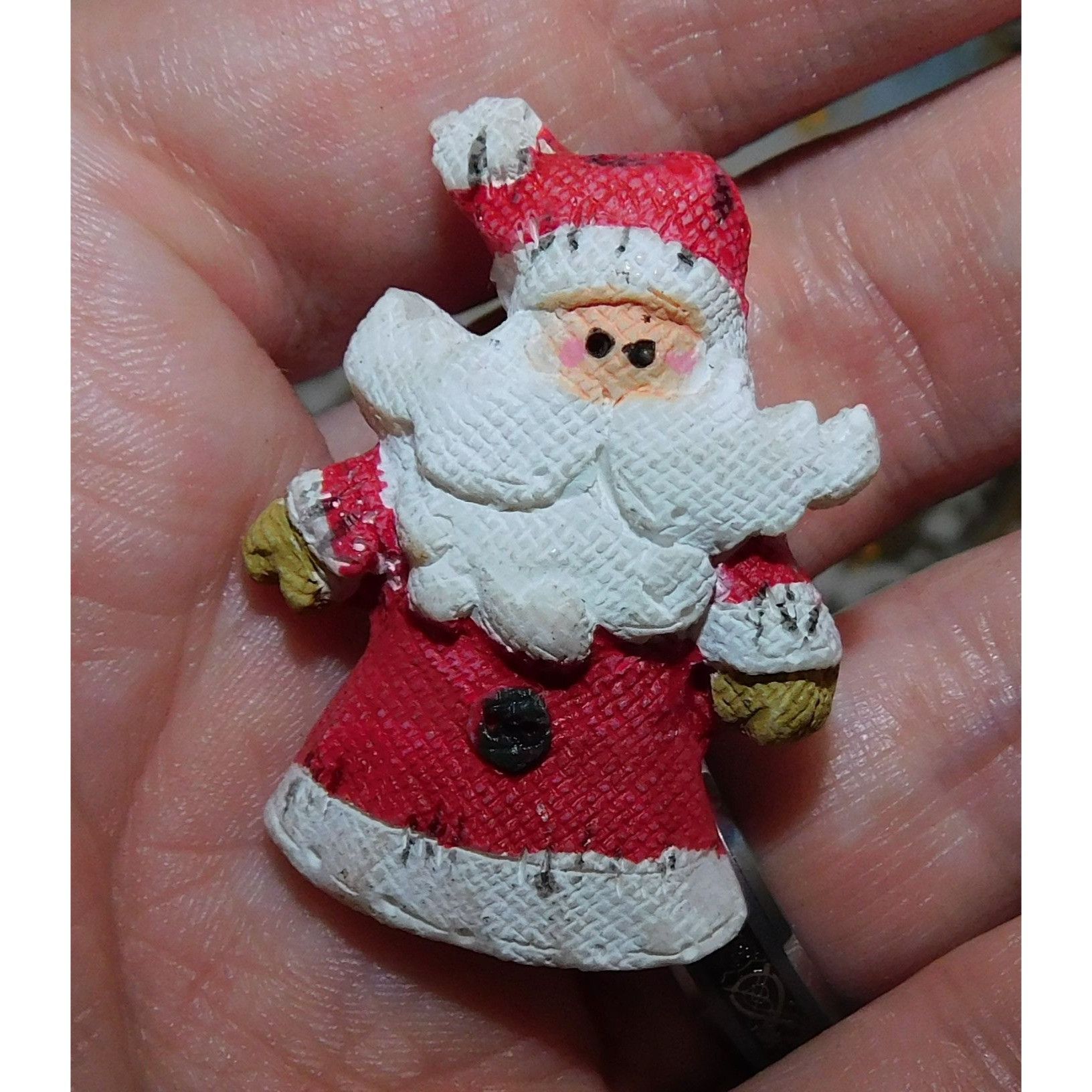 Other Vintage Sooty Santa Brooch With Textured Finish Size ONE SIZE - 1 Thumbnail