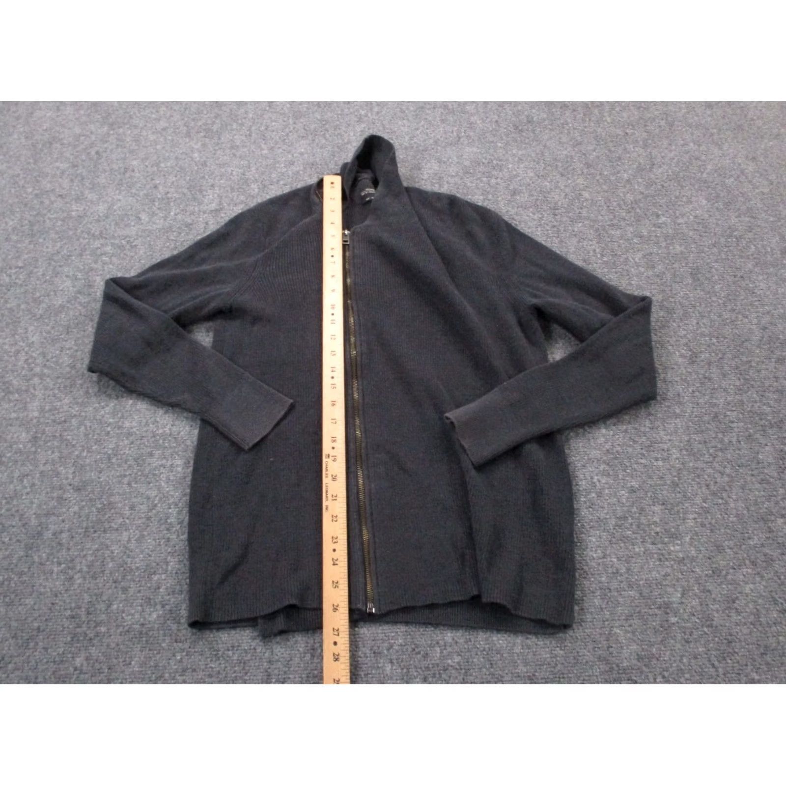 Allsaints Allsaints Black Zip Sweater Jacket Women S Casual Ribbed Size S / US 4 / IT 40 - 3 Thumbnail